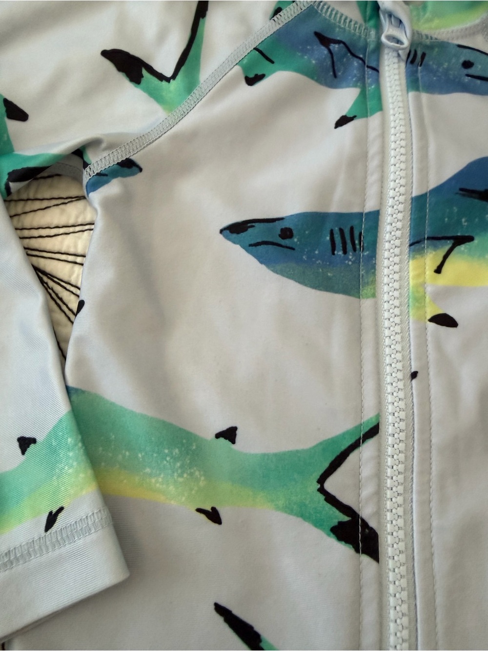 Tea Collection - Shark Rash Guard Swimsuit, 2T - Picture 3 of 10